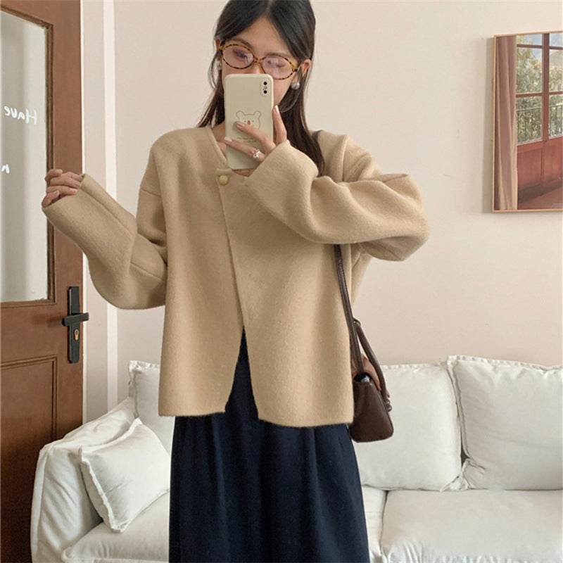 round neck coat